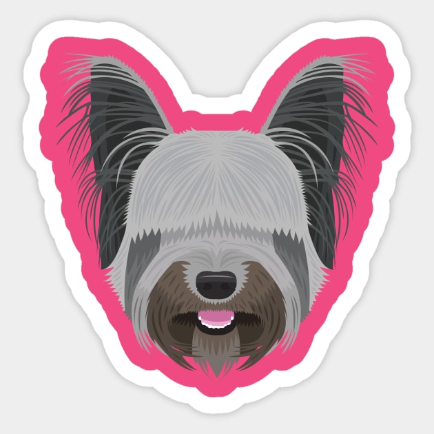 Skye Terrier Sticker by threeblackdots